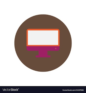 Icon on the white backgrounds in circles tv vector image