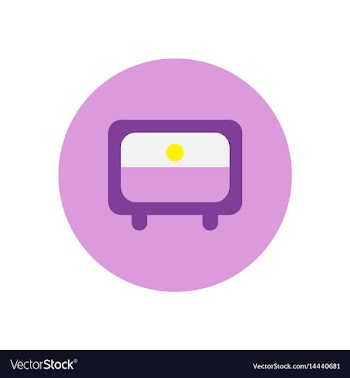 Icon on the white backgrounds in circles tv vector image