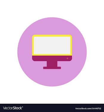 Icon on the white backgrounds in circles tv vector image
