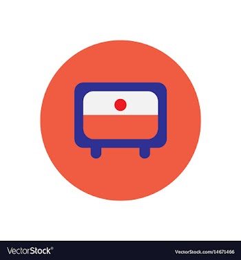 Icon on the white backgrounds in circles tv vector image