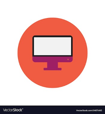Icon on the white backgrounds in circles tv vector image