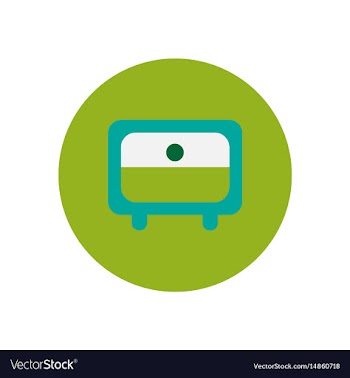 Icon on the white backgrounds in circles tv vector image