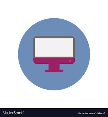 Icon on the white backgrounds in circles tv vector image