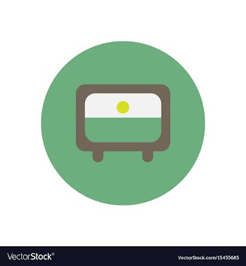 Icon on the white backgrounds in circles tv vector image
