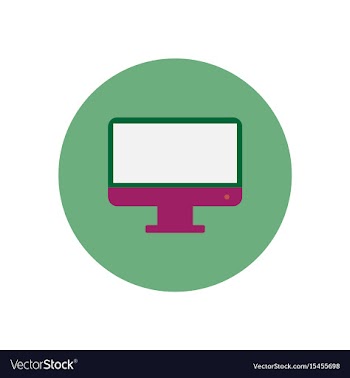 Icon on the white backgrounds in circles tv vector image