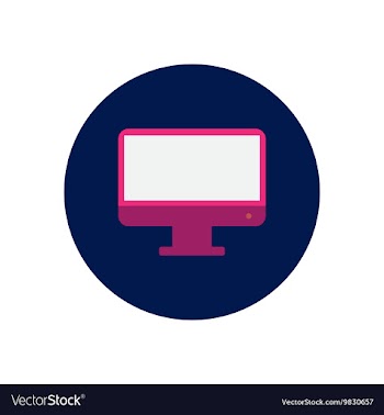 Icon on the white backgrounds in circles tv vector image