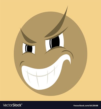 Icon on theme evil emotions vector image