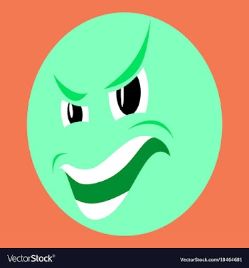 Icon on theme evil emotions vector image