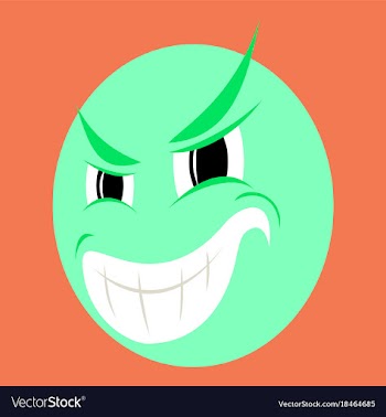 Icon on theme evil emotions vector image