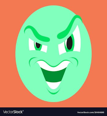 Icon on theme evil emotions vector image