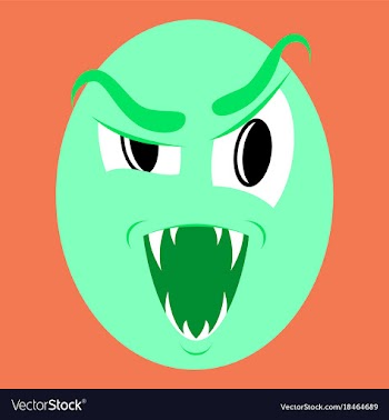 Icon on theme evil emotions vector image