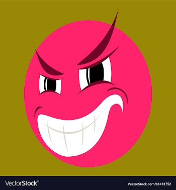 Icon on theme evil emotions vector image