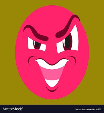Icon on theme evil emotions vector image