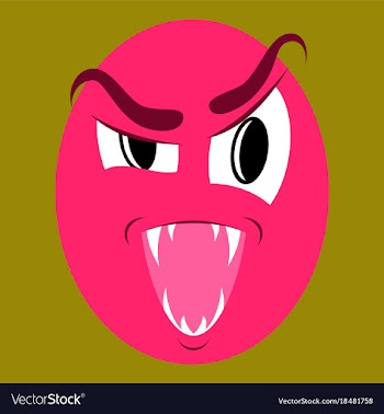 Icon on theme evil emotions vector image