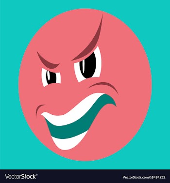 Icon on theme evil emotions vector image