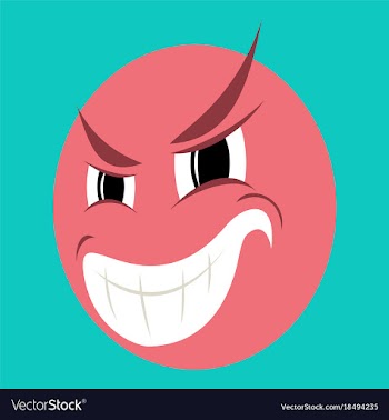 Icon on theme evil emotions vector image