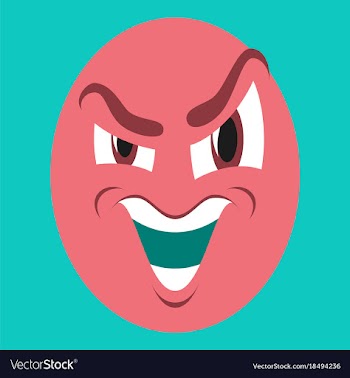 Icon on theme evil emotions vector image