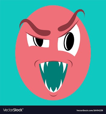 Icon on theme evil emotions vector image