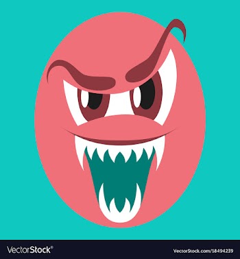 Icon on theme evil emotions vector image