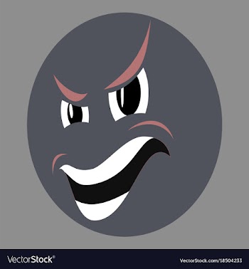 Icon on theme evil emotions vector image