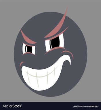 Icon on theme evil emotions vector image
