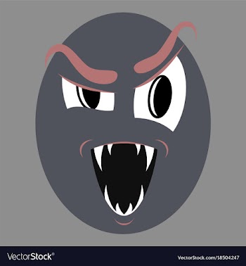 Icon on theme evil emotions vector image