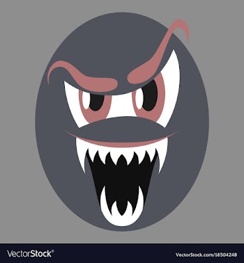 Icon on theme evil emotions vector image