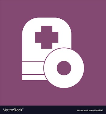 Icon otolaryngology head lamp mirror vector image