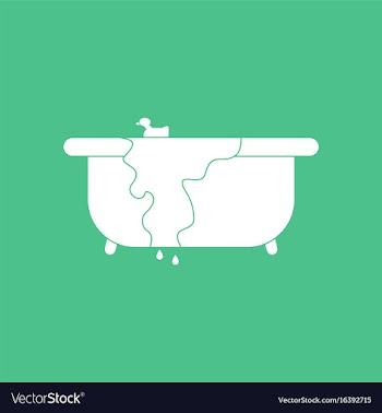 Icon overflowing bathtub vector image
