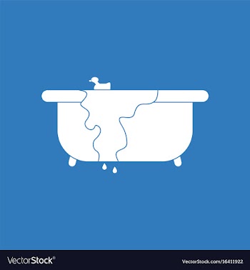 Icon overflowing bathtub vector image