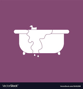 Icon overflowing bathtub vector image