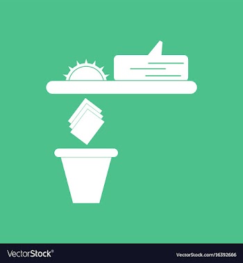 Icon paper and trash vector image
