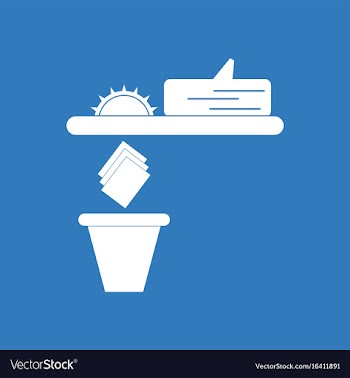 Icon paper and trash vector image