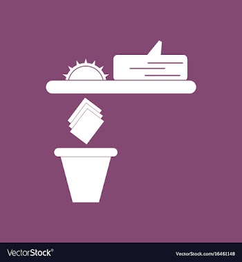 Icon paper and trash vector image