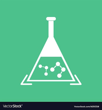 Icon pheromones in chemical flask vector image