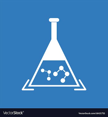Icon pheromones in chemical flask vector image