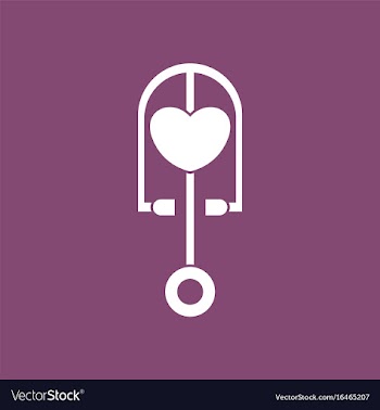 Icon phonendoscope with heart vector image