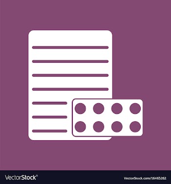 Icon pills and a prescription vector image