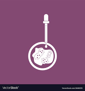 Icon pipette and bacteria vector image