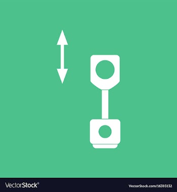 Icon piston and arrows vector image
