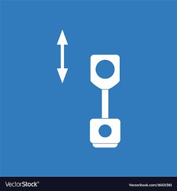 Icon piston and arrows vector image