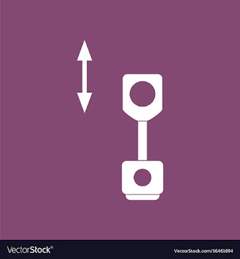 Icon piston and arrows vector image