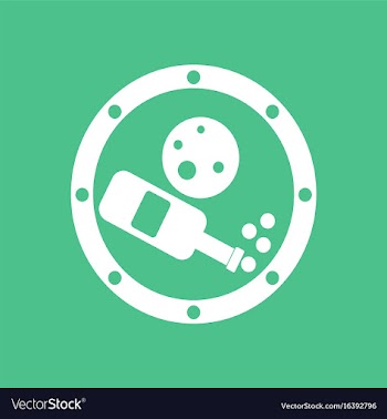 Icon planet and bottle vector image