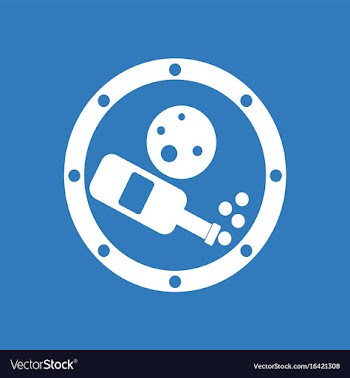Icon planet and bottle vector image