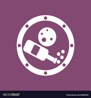 Icon planet and bottle vector image