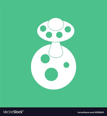 Icon planet and flying saucer vector image