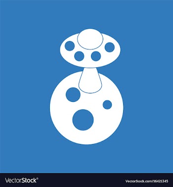 Icon planet and flying saucer vector image