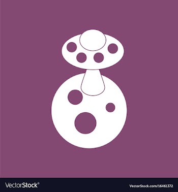 Icon planet and flying saucer vector image
