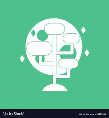 Icon planet and tablets tree vector image