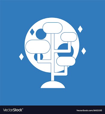 Icon planet and tablets tree vector image